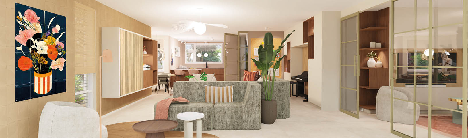 Combi-Design-3Dinterieurontwerp-Rotterdam3 3D render van interieur advies voor een woning in Rotterdam door Combi Design