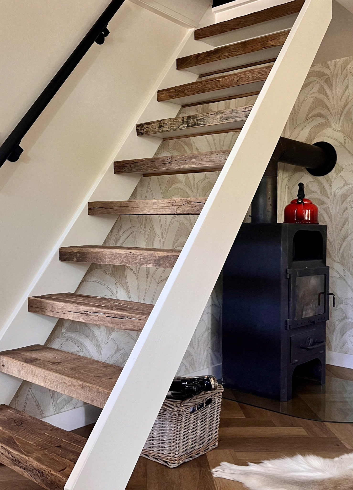 Trap in boerderijwoning van klant, interieuradvies door Combi Design